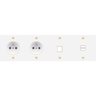 MODELEC - Façade Confidence Laiton Blanc Email Quadruple Horizontale PC Pc M1 U1 Vis