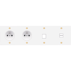 MODELEC - Façade Confidence Laiton Blanc Email Quadruple Horizontale PC Pc M1 U1 Vis