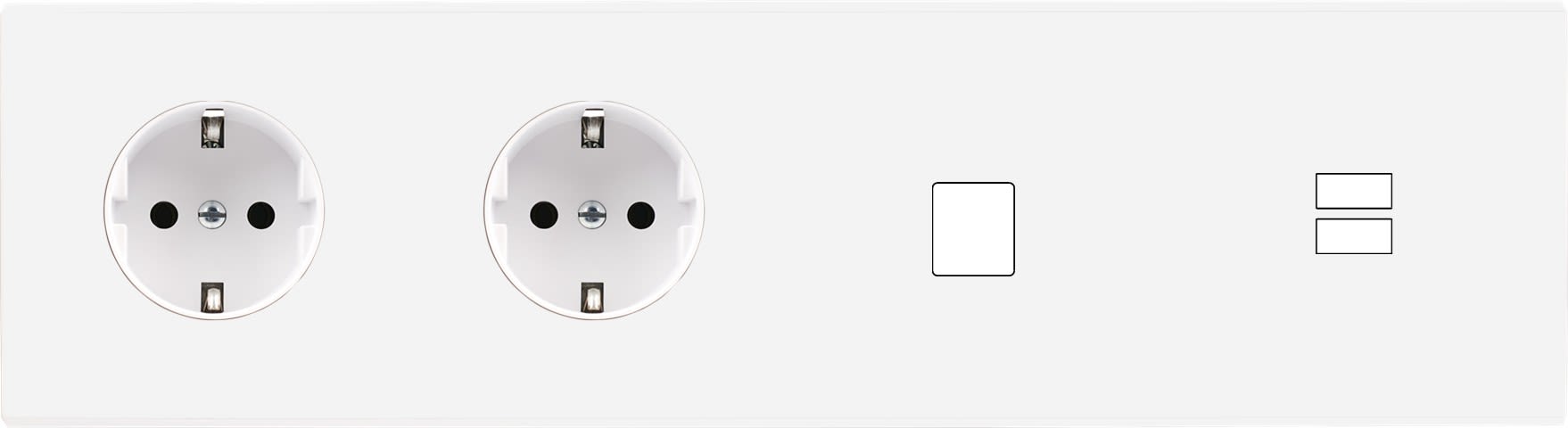 MODELEC - Façade Confidence Laiton Blanc Email Quadruple Horizontale PCK Pck M1 U1