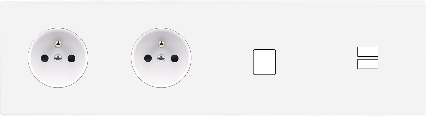 MODELEC - Façade Confidence Laiton Blanc Email Quadruple Horizontale PC Pc M1 U1