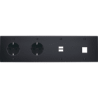 MODELEC - Façade Confidence Laiton Noir Mat Quadruple Horizontale PCK Pck U1 M1 Vis