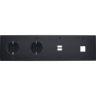 MODELEC - Façade Confidence Laiton Noir Mat Quadruple Horizontale PCK Pck U1 M1 Vis