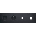 MODELEC - Façade Confidence Laiton Noir Mat Quadruple Horizontale PC Pc U1 M1