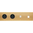MODELEC - Façade Confidence Laiton Brosse Quadruple Horizontale PC Pc U1 M1 Vis