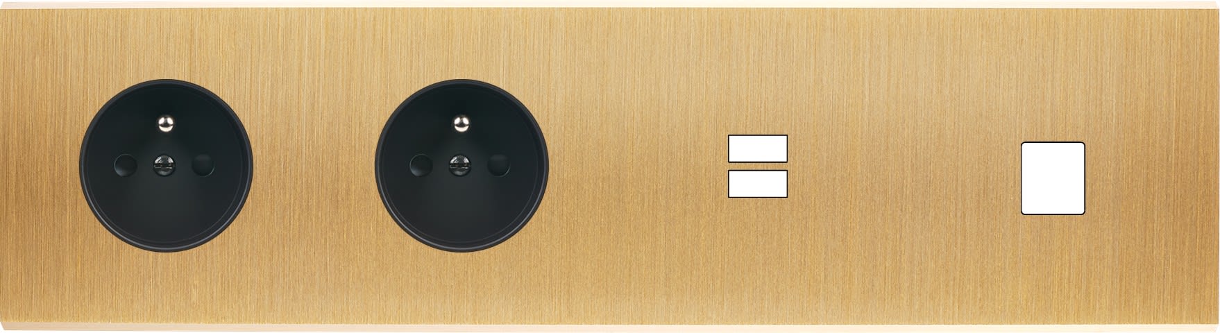 MODELEC - Façade Confidence Laiton Brosse Quadruple Horizontale PC Pc U1 M1