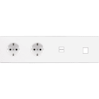 MODELEC - Façade Confidence Laiton Blanc Mat Quadruple Horizontale PCK Pck U1 M1