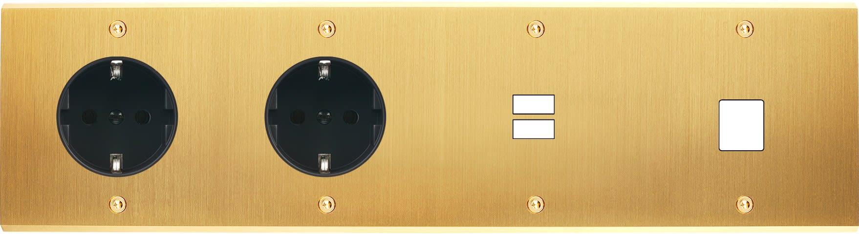 MODELEC - Façade Confidence Laiton Satine Quadruple Horizontale PCK Pck U1 M1 Vis