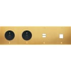 MODELEC - Façade Confidence Laiton Satine Quadruple Horizontale PC Pc U1 M1 Vis