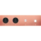 MODELEC - Façade Confidence Laiton Cuivre Satine Quadruple Horizontale PC Pc U1 M1 Vis