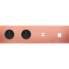 MODELEC - Façade Confidence Laiton Cuivre Satine Quadruple Horizontale PC Pc U1 M1