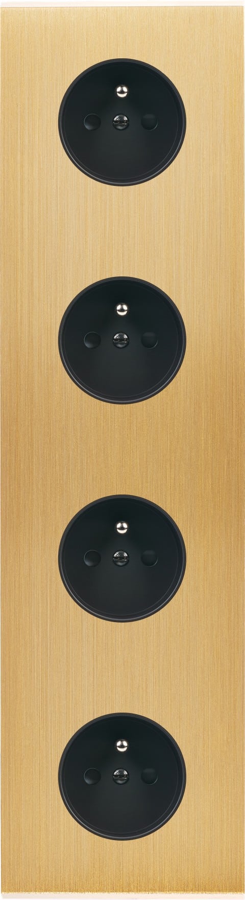 MODELEC - Façade Confidence Laiton Brosse Quadruple Verticale PC Pc PC Pc