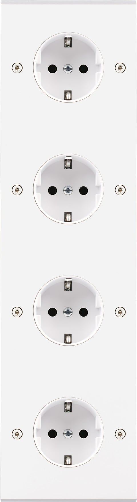 MODELEC - Façade Confidence Laiton Blanc Quadruple Verticale 4Xpck Vis