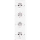 MODELEC - Façade Confidence Laiton Blanc Quadruple Verticale 4Xpck Vis