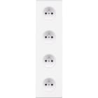 MODELEC - Façade Confidence Laiton Blanc Quadruple Verticale PC Pc PC Pc