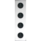 MODELEC - Façade Confidence Laiton Chrome Quadruple Verticale PC Pc PC Pc