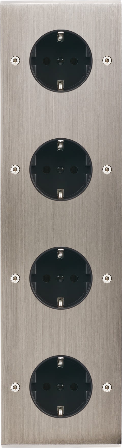 MODELEC - Façade Confidence Laiton Nickel Satine Quadruple Verticale 4Xpck V