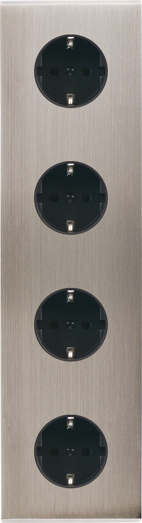 MODELEC - Façade Confidence Laiton Nickel Satine Quadruple Verticale 4Xpck