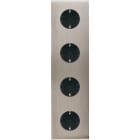 MODELEC - Façade Confidence Laiton Nickel Satine Quadruple Verticale 4Xpck