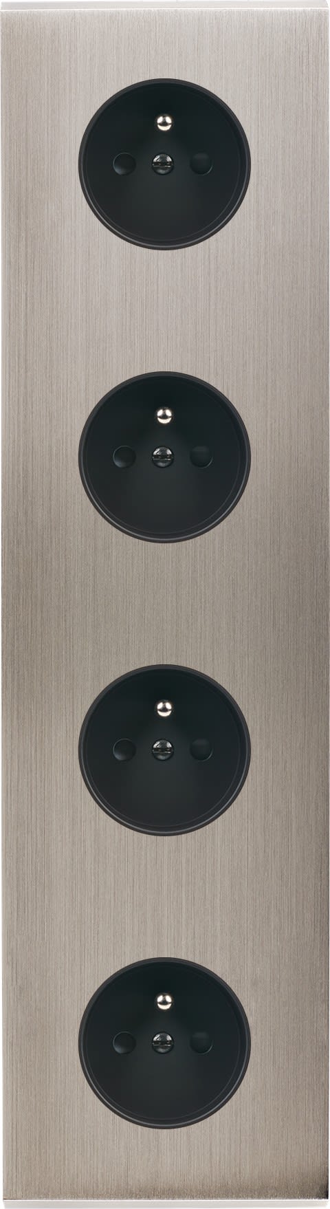 MODELEC - Façade Confidence Laiton Nickel Satine Quadruple Verticale PC Pc PC Pc