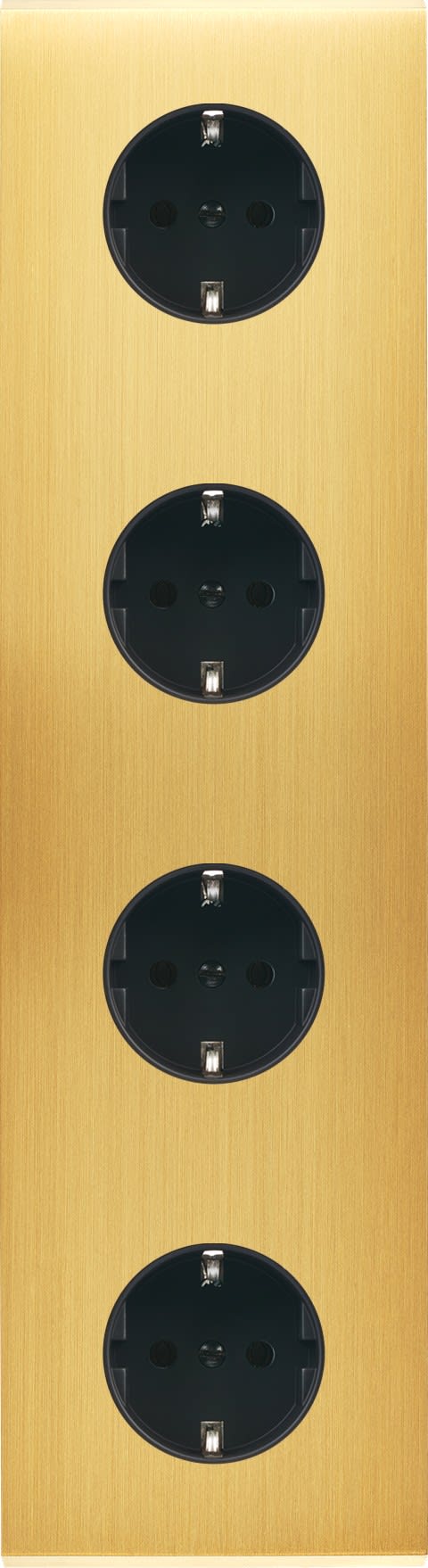 MODELEC - Façade Confidence Laiton Satine Quadruple Verticale 4Xpck