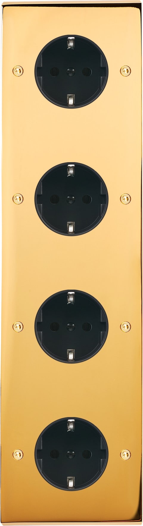 MODELEC - Façade Confidence Laiton Or Miroir Quadruple Verticale 4Xpck Vis