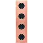 MODELEC - Façade Confidence Laiton Cuivre Satine Quadruple Verticale 4Xpck Vis