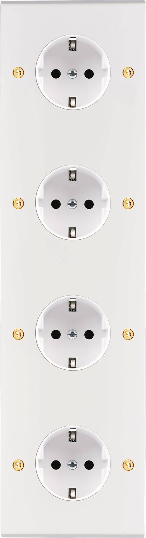 MODELEC - Façade Confidence Laiton Blanc Email Quadruple Verticale 4Xpck V