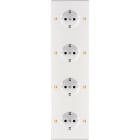 MODELEC - Façade Confidence Laiton Blanc Email Quadruple Verticale 4Xpck V