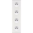 MODELEC - Façade Confidence Laiton Blanc Email Quadruple Verticale Pcpcpcpc