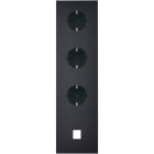 MODELEC - Façade Confidence Laiton Noir Mat Quadruple Verticale 3Xpck M1T