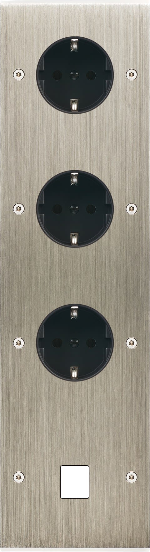 MODELEC - Façade Confidence Laiton Acier Quadruple Verticale 3Xpck M1 V
