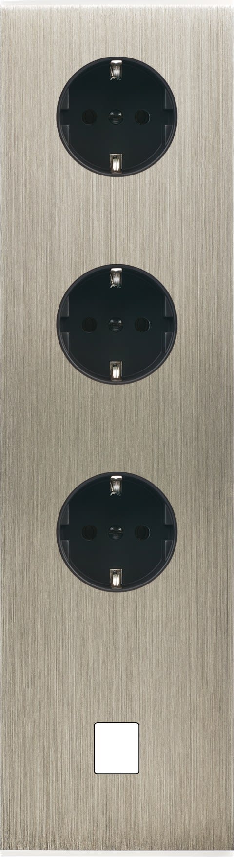 MODELEC - Façade Confidence Laiton Acier Quadruple Verticale 3Xpck M1