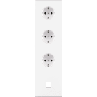 MODELEC - Façade Confidence Laiton Blanc Quadruple Verticale Pckpckpckm1