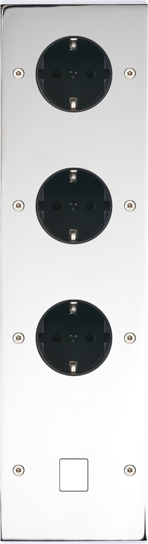MODELEC - Façade Confidence Laiton Chrome Quadruple Verticale 3Xpck M1 V