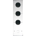 MODELEC - Façade Confidence Laiton Chrome Quadruple Verticale 3Xpck M1 V