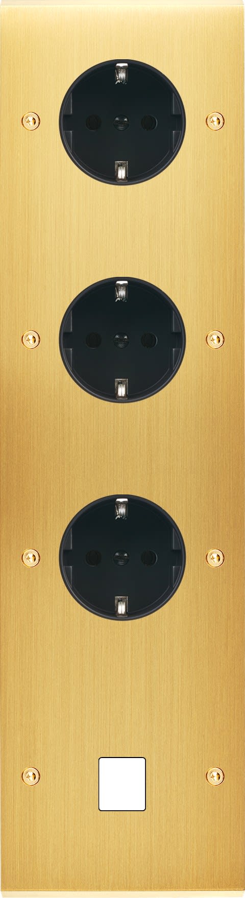 MODELEC - Façade Confidence Laiton Satine Quadruple Verticale 3Xpck M1 Vis