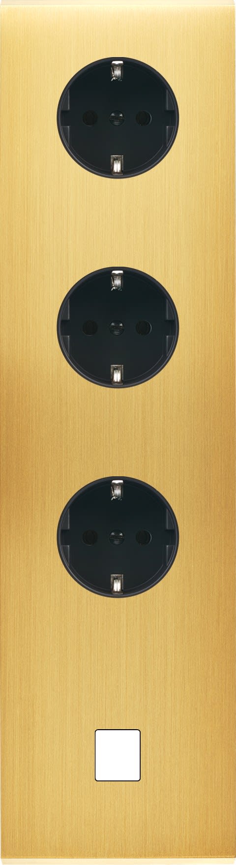 MODELEC - Façade Confidence Laiton Satine Quadruple Verticale 3Xpck M1