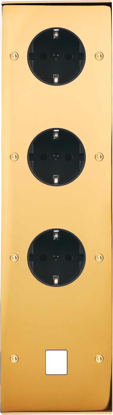 MODELEC - Façade Confidence Laiton Or Miroir Quadruple Verticale 3Xpck M1 Vis