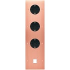 MODELEC - Façade Confidence Laiton Cuivre Satine Quadruple Verticale 3Xpck M1 Vis