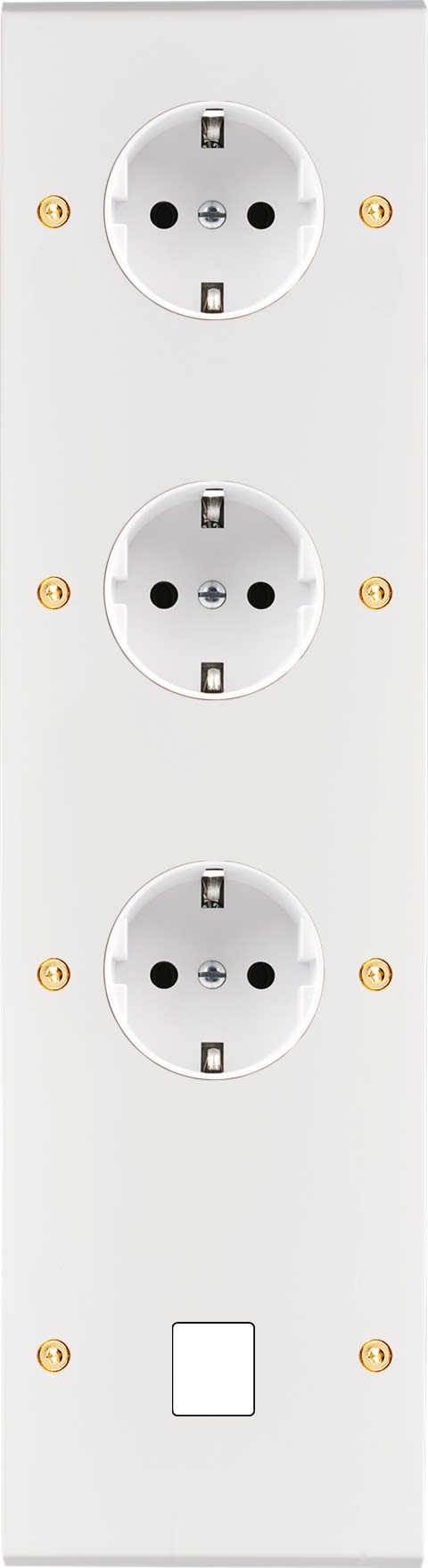 MODELEC - Façade Confidence Laiton Blanc Email Quadruple Verticale 3Xpck M1 V