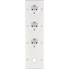 MODELEC - Façade Confidence Laiton Blanc Email Quadruple Verticale 3Xpck M1 V