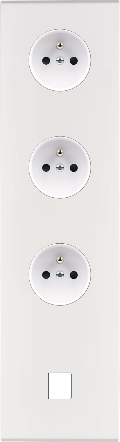 MODELEC - Façade Confidence Laiton Blanc Email Quadruple Verticale Pcpcpcm1