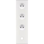 MODELEC - Façade Confidence Laiton Blanc Email Quadruple Verticale Pcpcpcm1