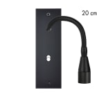 MODELEC - Façade Confidence Laiton Noir Mat Etroite Longue Liseuse Fine 20 + B1