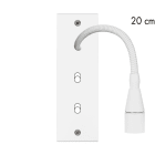 MODELEC - Façade Confidence Laiton Blanc Mat Etroite Longue Liseuse Fine 20 + B1 B1