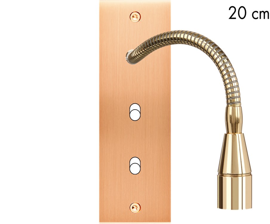 MODELEC - Façade Confidence Laiton Cuivre Satine Etroite Longue Liseuse Fine 20 + B1 B1