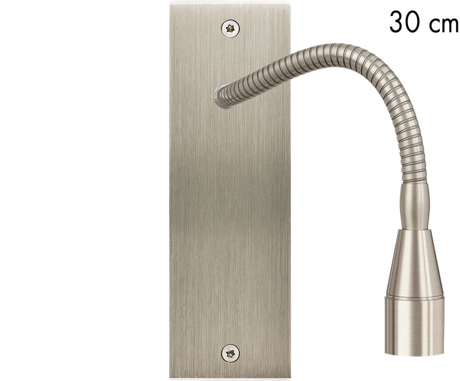 MODELEC - Façade Confidence Laiton Acier Brosse Etroite Longue + Liseuse Fine 30