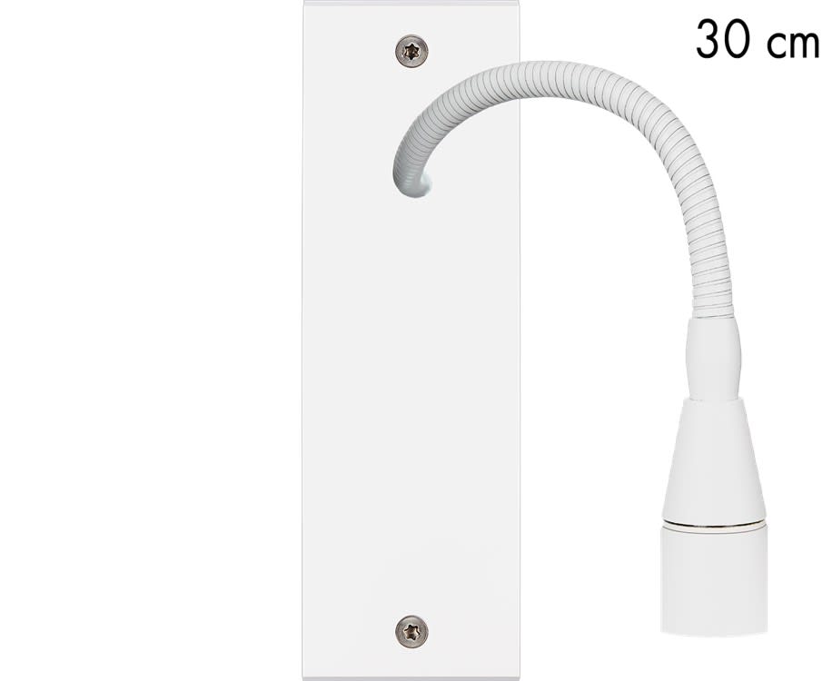 MODELEC - Façade Confidence Laiton Blanc Mat Etroite Longue + Liseuse Fine 30