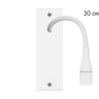 MODELEC - Façade Confidence Laiton Blanc Mat Etroite Longue + Liseuse Fine 30