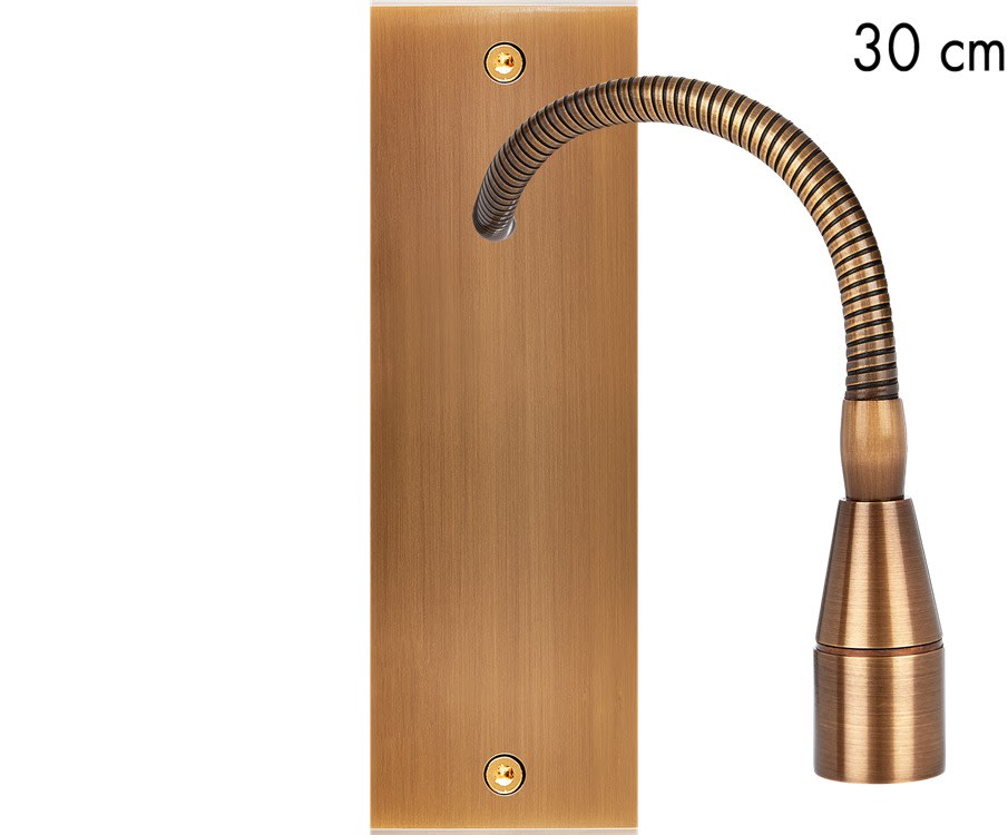 MODELEC - Façade Confidence Laiton Vieux Bronze Etroite Longue + Liseuse Fine 30